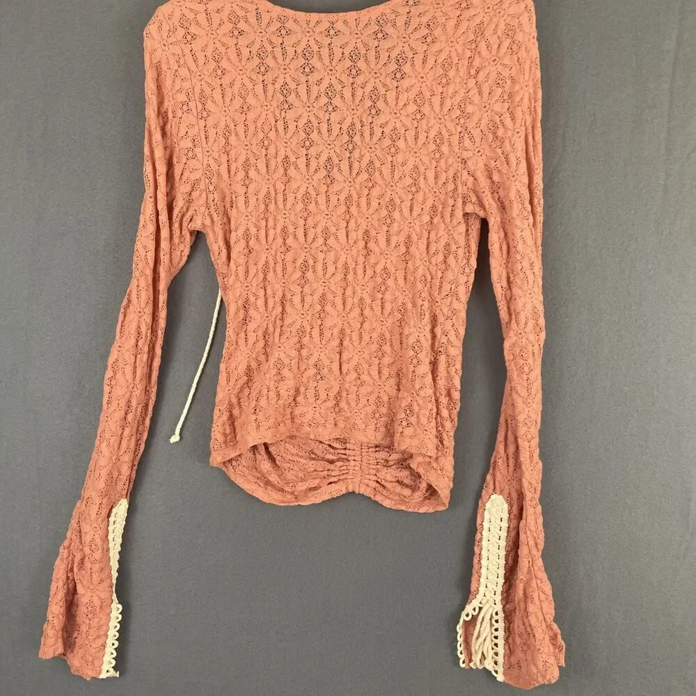 Free People Pink Lace Blouse - Picture 7 of 7